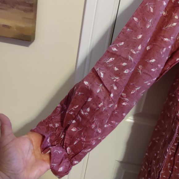 NEW Giorgio Santa Angelo Long sleeve Cotton Nightgown Size L - Picture 6 of 6